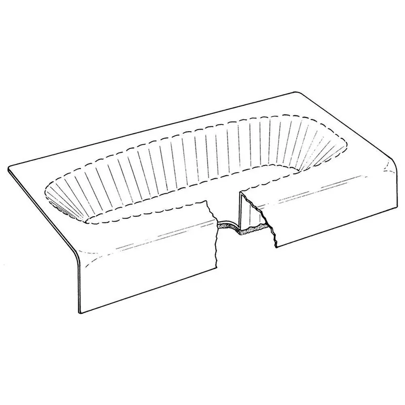 Jones Stephens T10016 60 in. Oval Bathtub Protection