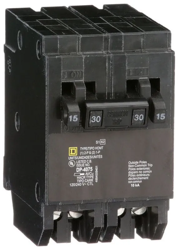 Square D HOMT1515230 Miniature Circuit Breaker 120/240V 15A