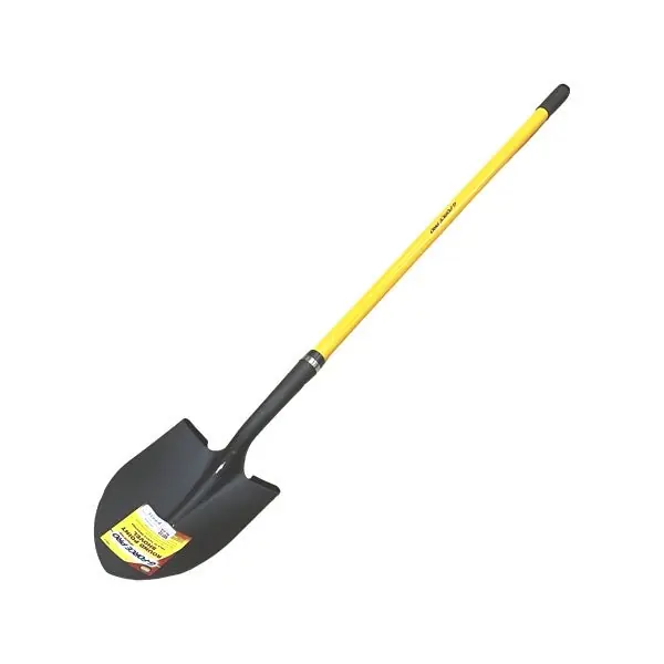 Round Point Fiberglass Long Handle Shovel
