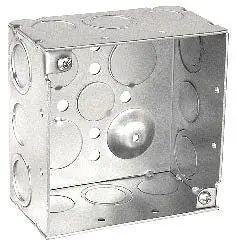 Garvin Industries 52171-S 4 SQ Junction Box 2-1/8 Deep (6) 1/2 & (6) Combo Side KO's