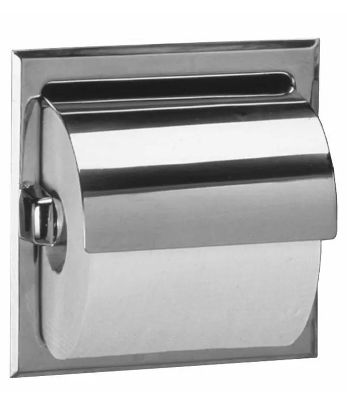 Bobrick 6697 Recessed Toilet Paper Dispenser with Hood