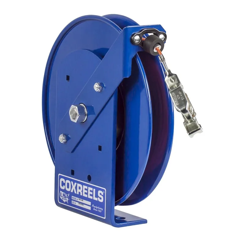 Coxreels SDH-100 Spring Rewind Static Discharge Hand Crank Cable Reel, 100 ft Hose