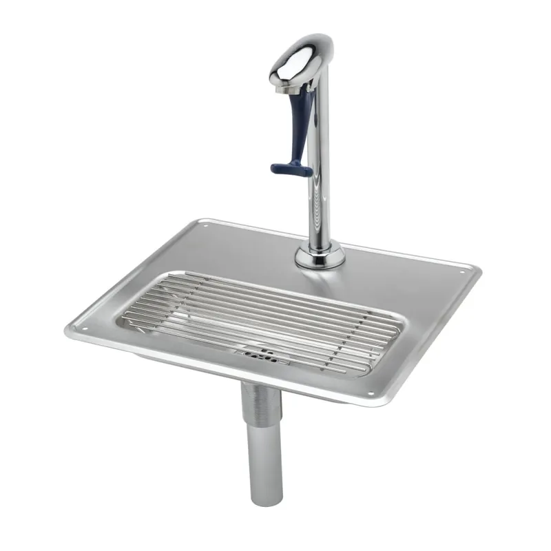 Glass Filler Water Station 8 Pedestal Glass Filler and Drip Pan Replacement B-1230 for T&S Brass & Bronze Works