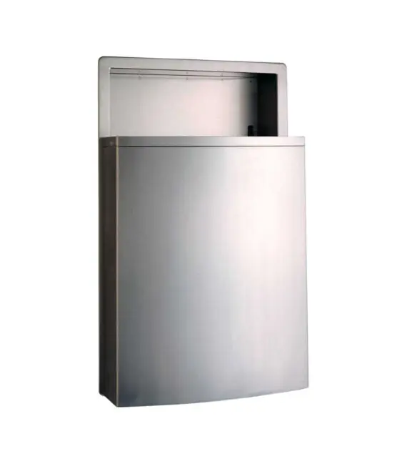 Bobrick 43644 ConturaSeries® Recessed Waste Receptacle with LinerMate® Replacement 43644 for Bobrick