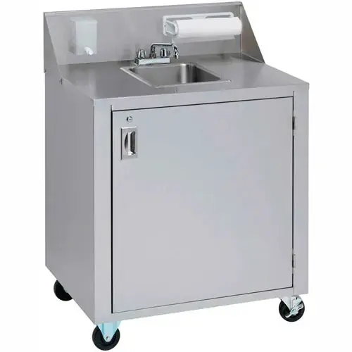 Crown Verity CV-PHS-4C Single Bowl Cold Water Portable Hand Sink Cart Replacement CV-PHS-4C for Crown Verity