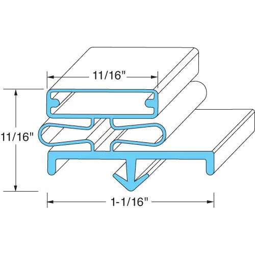 Gasket 23 1/2 X 32 1/2 Replacement 6001304 for Glastender