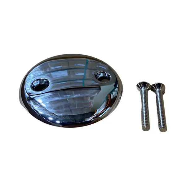 Chrome Plated 2-Hole Waste & Overflow Plate With Screws