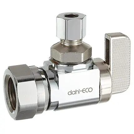 Dahl Valve 611-52-30 Mini-Ball Valve Supply Stop 3/8 FIP x 1/4 OD Comp