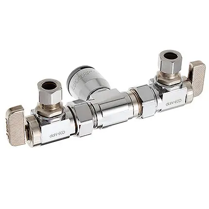 Dahl Valve EQG3-4001 1/2 QUICK-GRIP x 3/8 OD Comp x 3/8 OD Comp Dual Shut-Off