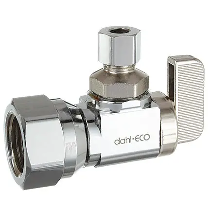 Dahl Valve 611-53-30 Mini-Ball Valve Supply Stop 1/2 FIP x 1/4 OD Comp
