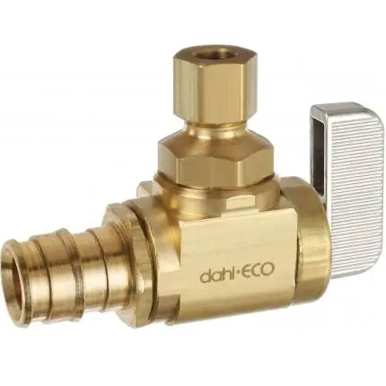 Dahl Valve 621-PRPX3-30 Mini-Ball Valve Supply Stop 1/2 F1960 x 1/4 OD Comp