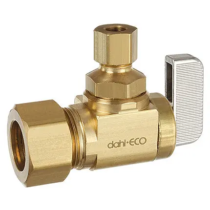 Dahl Valve 621-33-30 Supply Stop Mini-Ball Valve 5/8 OD Comp x 1/4 OD Comp