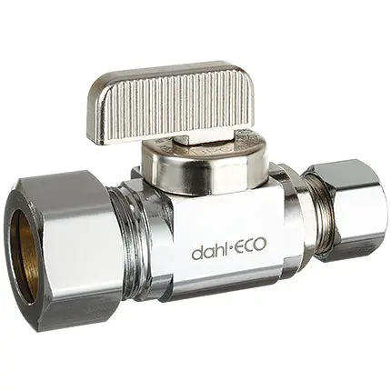 Dahl Valve 511-33-31 Supply Stop Mini-Ball® Valve 5/8 OD Comp x 3/8 OD Comp