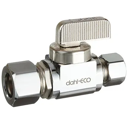 Dahl Valve 511-32-31 Mini-Ball® Valve Supply Stop 1/2 OD Comp x 3/8 OD Comp