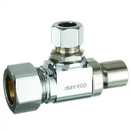 Dahl Valve 616SS-33-31 Mini-Ball Valve Supply Stop 5/8 OD Comp x 3/8 OD Comp