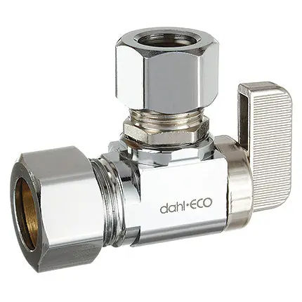 Dahl Valve 611-33-32 5/8 OD Comp x 1/2 OD Comp Supply Stop