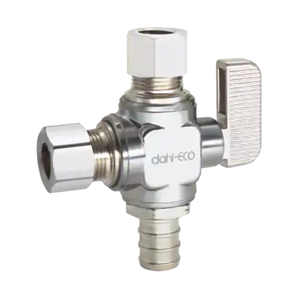 Dahl Valve 511-PX3-31-31 Mini-Ball Valve 1/2 Crimpex x 3/8 OD Comp x 3/8 OD Comp