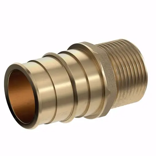Jones Stephens F76848 1inch x 3/4inch MIP Brass PEX Adapter