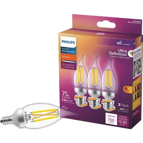 Signify 564492 Philips 6.6BA11/PER/UD/CL/G/E12+E26/WGD T20