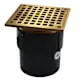 Jones Stephens D53081 3 Inch x 4 Inch Adjustable ABS Drain with 6 Inch Square Strainer