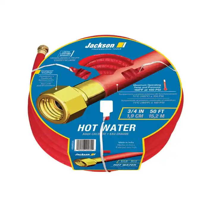 Jackson Professional Tools 4008900A Hot Water Rubber Hose 50-ft x 3/4-in