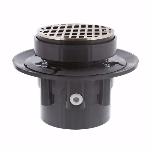 JONES STEPHENS D49662 Level Best Complete Heavy Duty Slab Drain System With 3-1/2 Plastic Spud And 5 Strainer