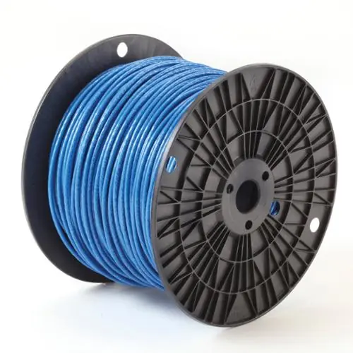 Copper THHN-12-BLU-19STR-CU-500S/R THHN 12 Stranded Blue Cable Copper Conductor 500' Spool