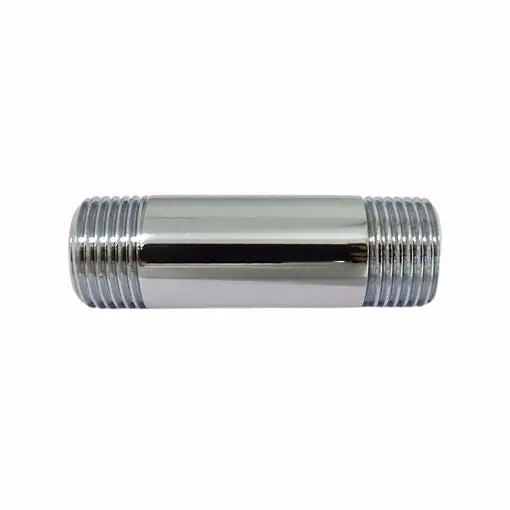 Jones Stephens N15250LF Chrome Plated Brass Pipe Nipple 3/8 inch x 2-1/2 inch