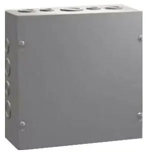 HAMMOND CSKO12124 N1 Screw Cover w/KO's 12 x 12 x 4