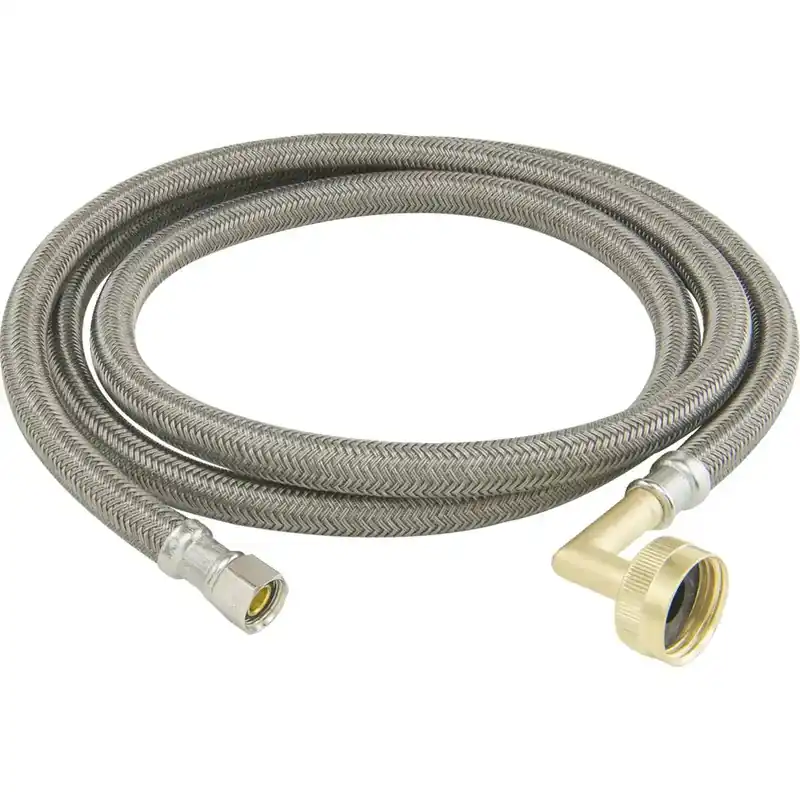 BrassCraft B1-72DW1P 72 inch Polymer Braided Flexible Water Supply Connector with Garden Hose Elbow