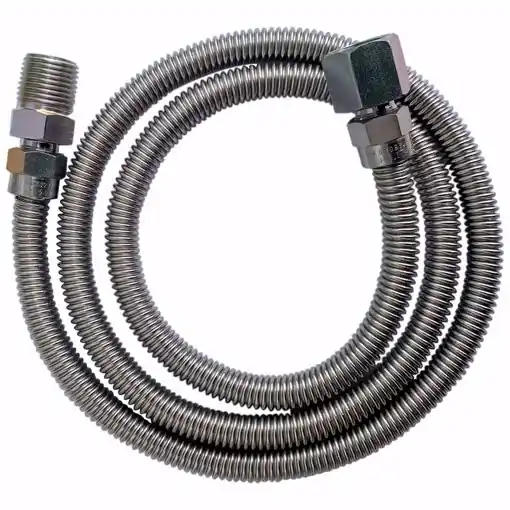 JONES STEPHENS G70055 FIPS Gas Connector with Fitting 3/8 x 72 in.
