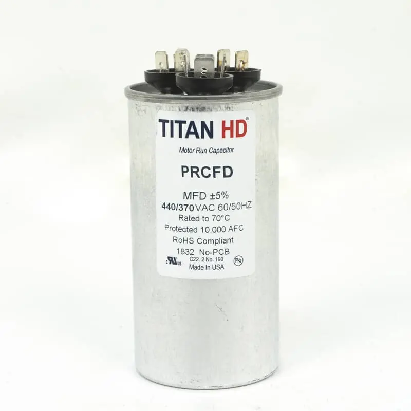 Packard PRCFD4510A 45/10 MFD Round Dual Motor Run Capacitor 440/370V