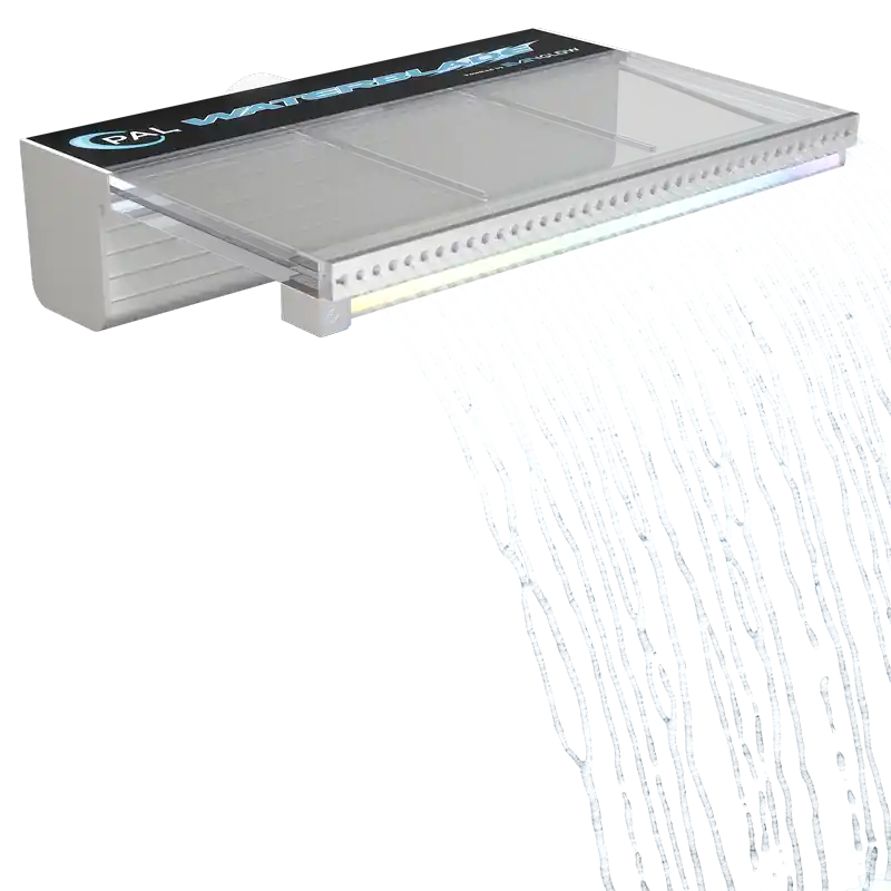 PAL LIGHTING 64-EFWBL-3-6N-B Pal 3' X 6inch Lip Evenflow Waterblade LED Waterfall