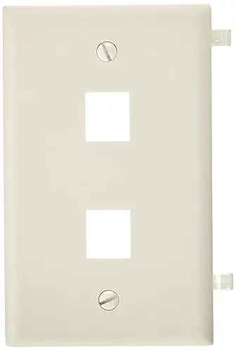 MORRIS 88164 Datacomm Wall Plate for Keystone Jacks and Modular Inserts 2 Ports