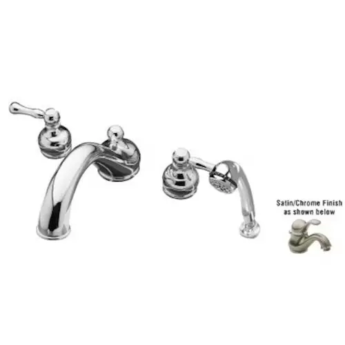 American Standard 3901000.221 Jasmine 2-Handle Tub Filler in Polished Chrome & Satin
