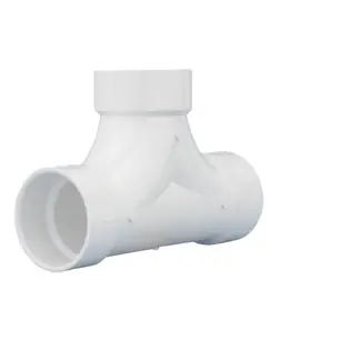 CHARLOTTE PIPE PVC004481000 6 IN DWV Two-Way Cleanout Tee All Hub