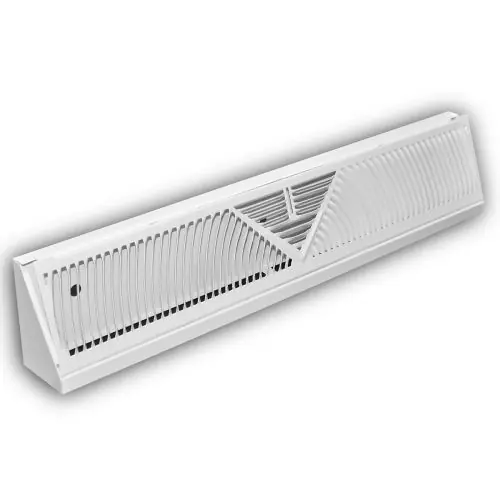 RectorSeal 120RW Long Stamped Sunburst Steel Baseboard Diffuser