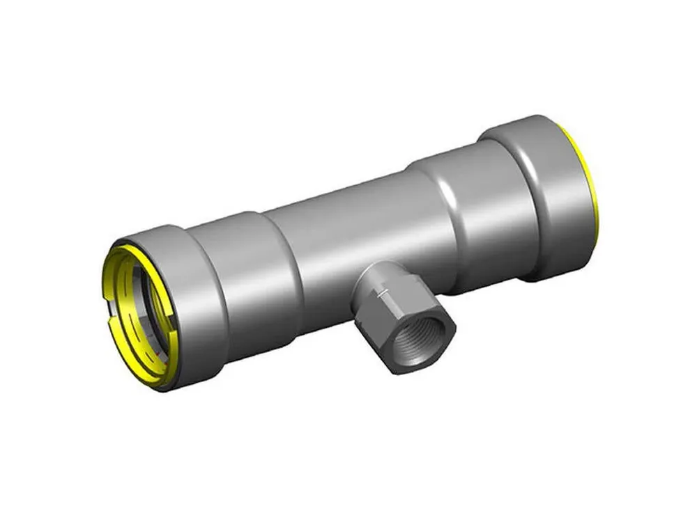 Apollo PowerPress PWR7481969 Gas Threaded T-Piece FFF 2 in x 2 in x FPT 1 1/4 in