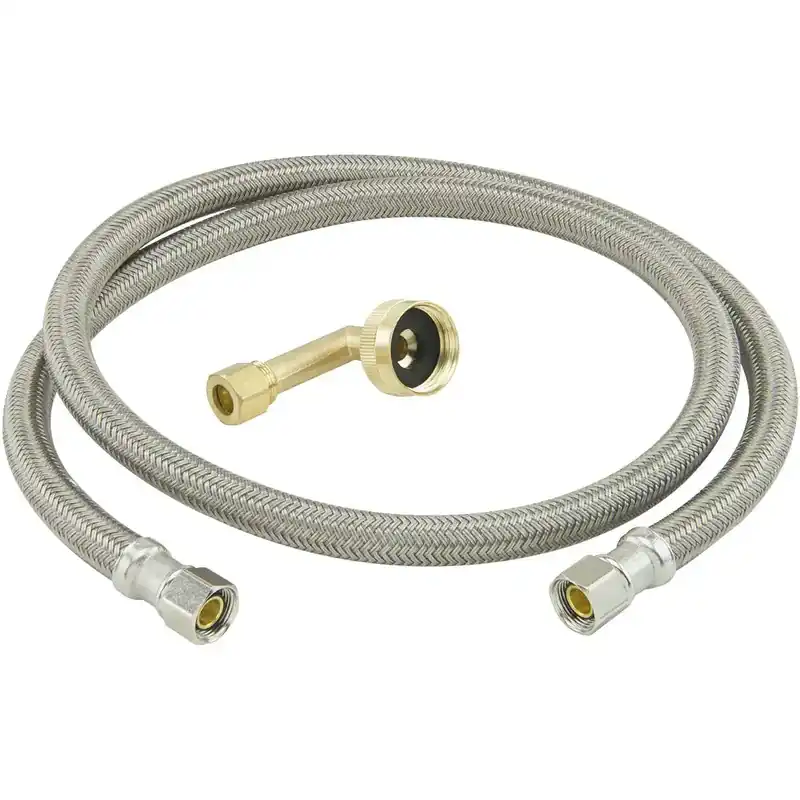 BrassCraft B1-72DW12P Braided Flexible Water Supply Connector with Garden Hose Elbow