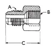 MUELLER STREAMLINE A04728 Flare Fittings - Connectors - Half Union Flare to NPTFI