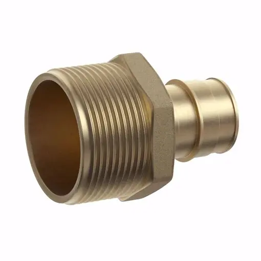 Jones Stephens F76851 3/4 x 1 MIP Brass PEX Adapter