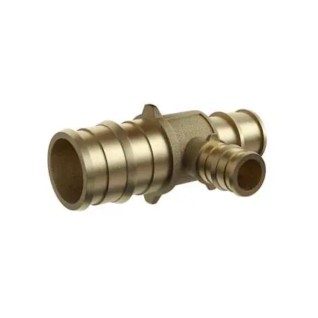 Jones Stephens F76903 Brass PEX Reducing Tee 1 in x 3/4 in x 1/2 in