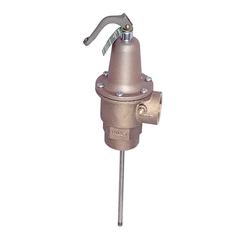 WATTS F344116 1 1/2 IN 340-3 Bronze Automatic Reseating Temperature and Pressure Relief Valve