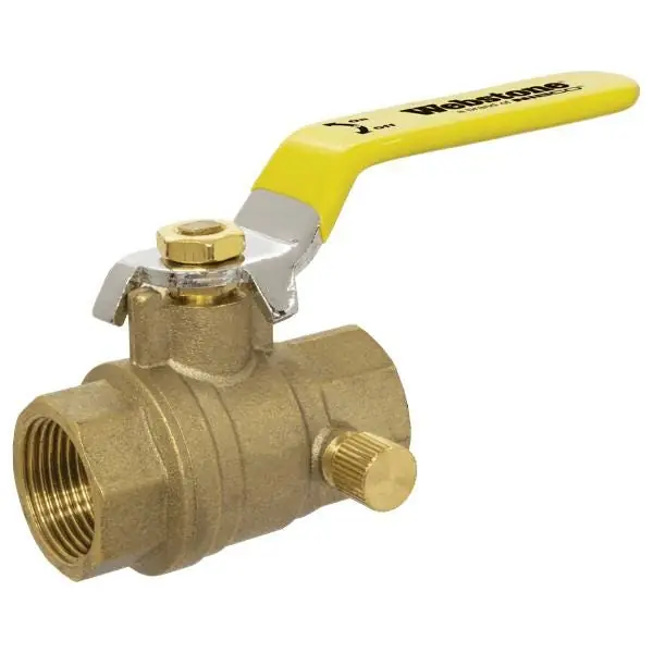 Webstone H-40623W Ball Valve with Bleeder 3/4 in IPS