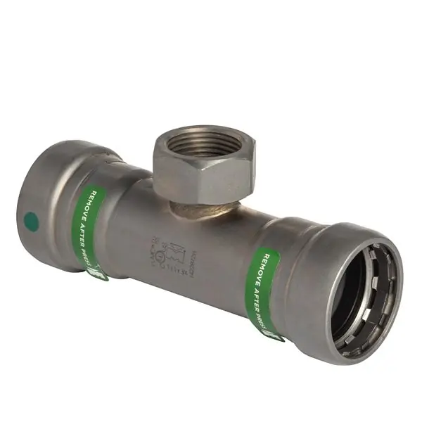 MUELLER STREAMLINE CP01645 STL Female Tee P x P x FPT 1 1/2 in x 1 1/2 in x 1/2 in