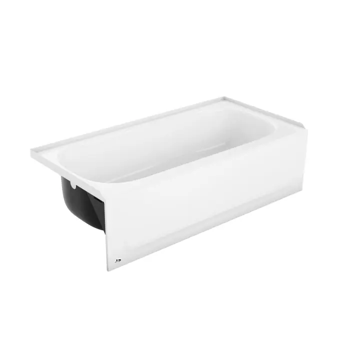 BOOTZ 011-3672-00 Aloha 60 x 30 Porcelain Enamel Alcove Right Hand Drain Bathtub
