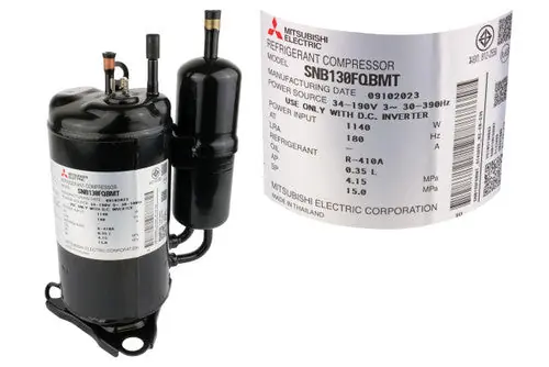 Mitsubishi Electric E2206T900 Compressor Replacement MPN E1201B900 E2201B900