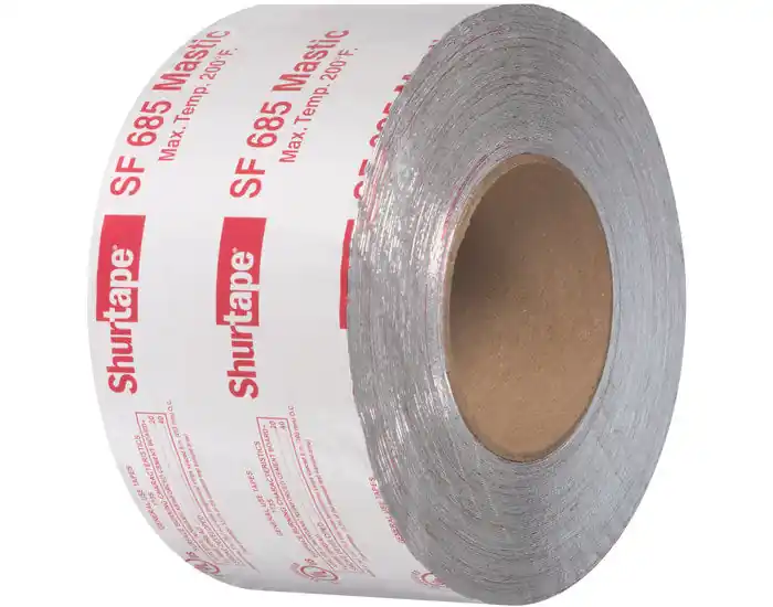 Shurtape 200666 SF 685 ShurMASTIC Silver Printed Mastic Foil Tape (3 inches x 100 feet)
