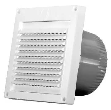 Builders Best 11599 PFL344 Plastic Fixed Louver Mini Louver Hood with 1/4-in Grid