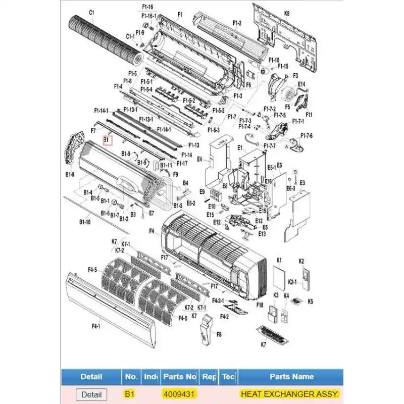 DAIKIN 4009431 Heat Exchanger Assy.